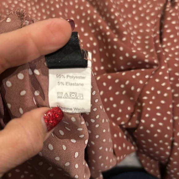 Beige and cream polka dot blouse size 3X excellent preowned condition - Picture 5 of 5